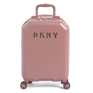 DKNY Dark Rose 20in Metal Logo Hardside Carry-on Spinner